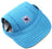 Canvas dog baseball cap for sun protection in Stripes, showing size and shape
