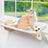Wooden frame hanging cat bed with plush cushion, photo 7