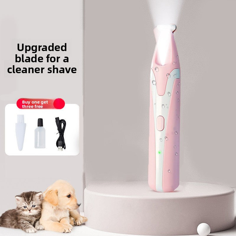 Mini Washable Pet Hair Trimmer with LED Light for Dogs and Cats