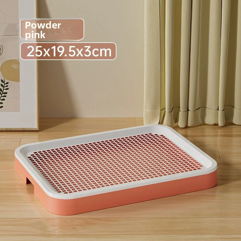 Black and white flat rabbit litter tray with grid, photo 9