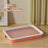 Black and white flat rabbit litter tray with grid, photo 9