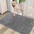 Absorbent chenille pet mat with non-slip base in grey, photo 2