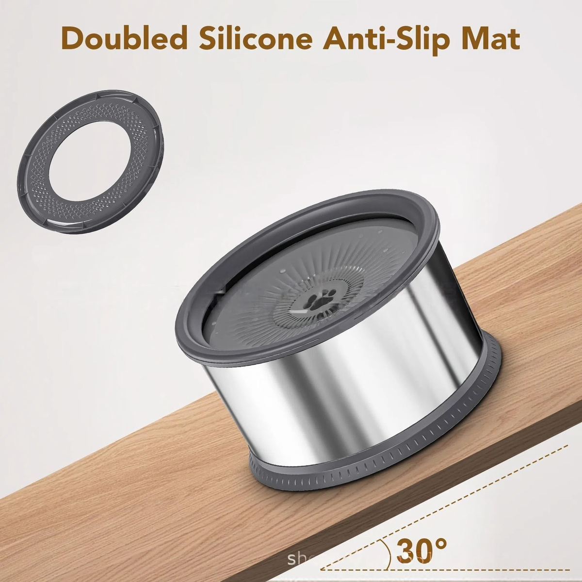 Stainless Steel Floating Pet Bowl in 2.5L, 3.5L and 4.5L Sizes for Dogs and Cats