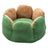 Green cactus shaped flannel cat bed, view 5