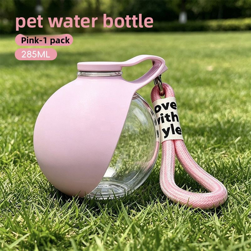Foldable Pet Water Bottle with TPR Drinking Cup for Dog Walks and Travel