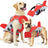 Bright orange dog swimming vest with chest and back buoyancy panels, product image 12
