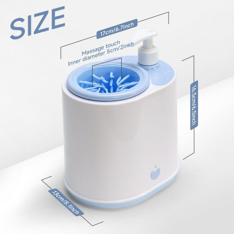 Electric Pet Paw Washer with Silicone Bristles for Dogs and Cats