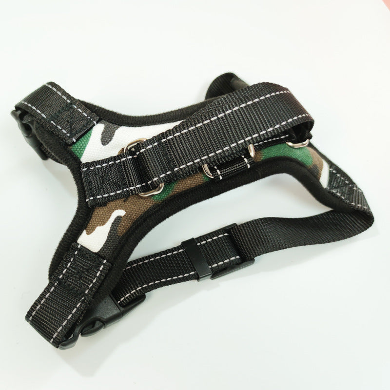 Padded 600D Oxford vest dog harness with reflective trim, product image 28