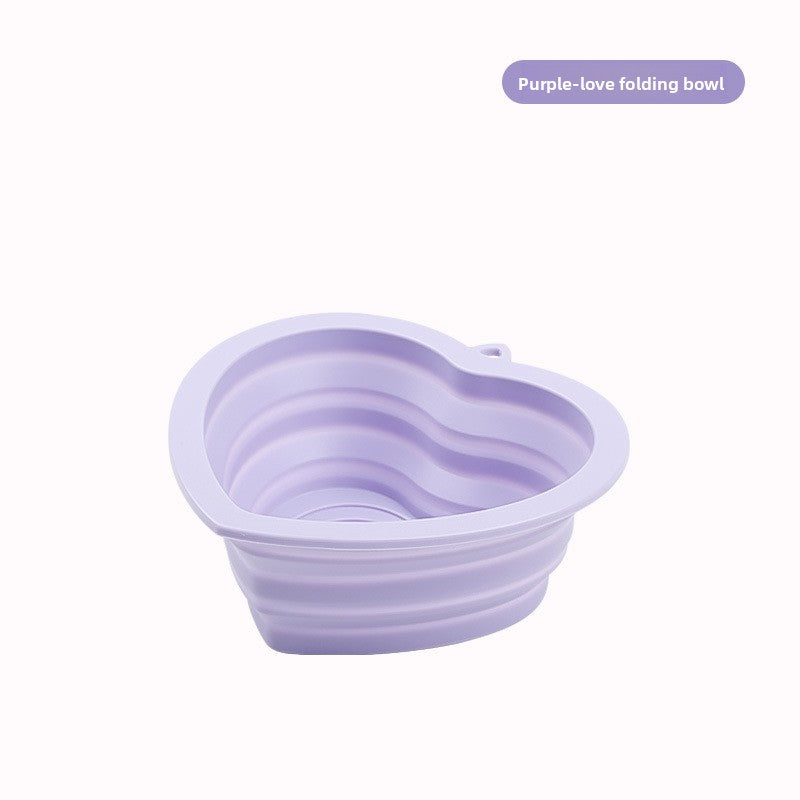 Foldable Silicone Pet Travel Bowl for Food and Water in Five Colours