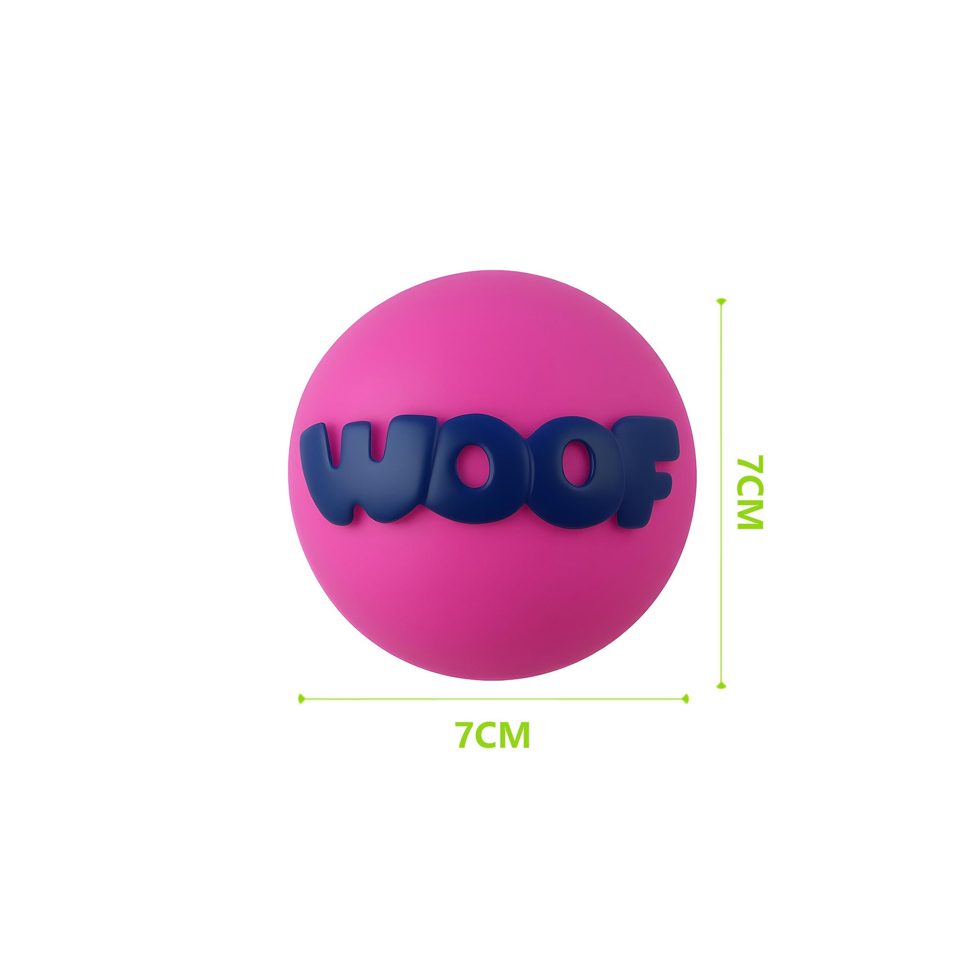 Purple textured vinyl dog ball on plain white background - photo 5