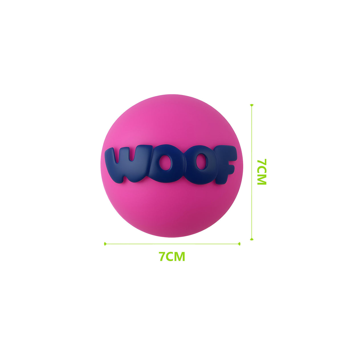 Purple textured vinyl dog ball on plain white background - photo 5