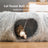 Washable donut cat tunnel bed with removable cover, 85cm pet nest - view 2