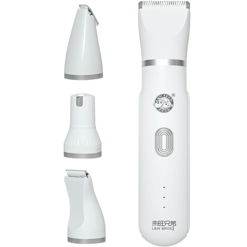 Cordless Dog Clipper Kit with 4 Heads and Nail Grinder, USB