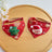 Christmas collar with triangle scarf for cats in Snowman, side view