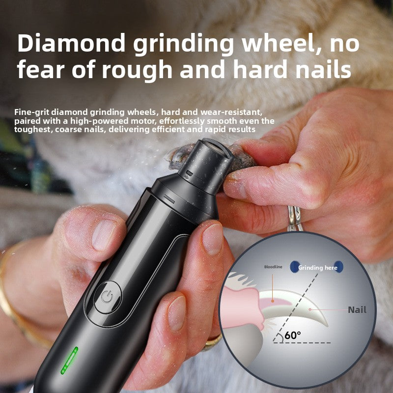 Electric Nail Grinder for Large Dogs, Puppies and Cats, Quiet Polisher