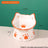 Ceramic Elevated Pet Bowl with Anti-Spill Slanted Opening and Double Ears in Cute Designs