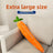 Plush carrot dog toy with crinkle leaves, photo 4 of 6