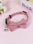 Striped cat collar with velvet bow, ideal for everyday use