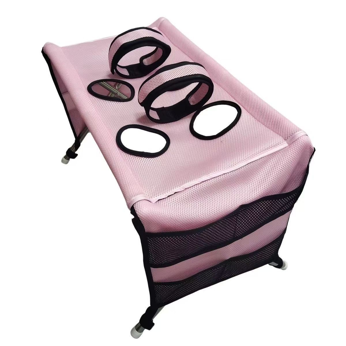 Foldable Stainless Steel Pet Grooming Table with Storage Bag