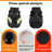 Padded dog chest jacket with zip and reflective straps, side view