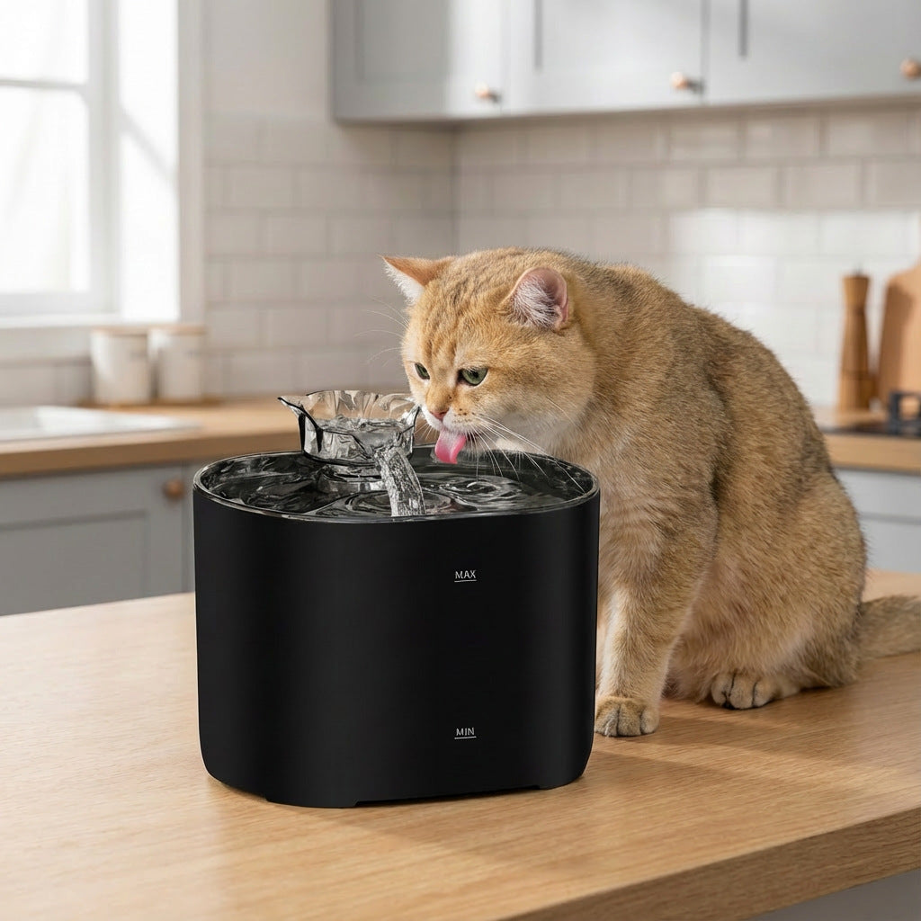Automatic Circulating Pet Water Dispenser, 2L Quiet USB Fountain with Adjustable Flow