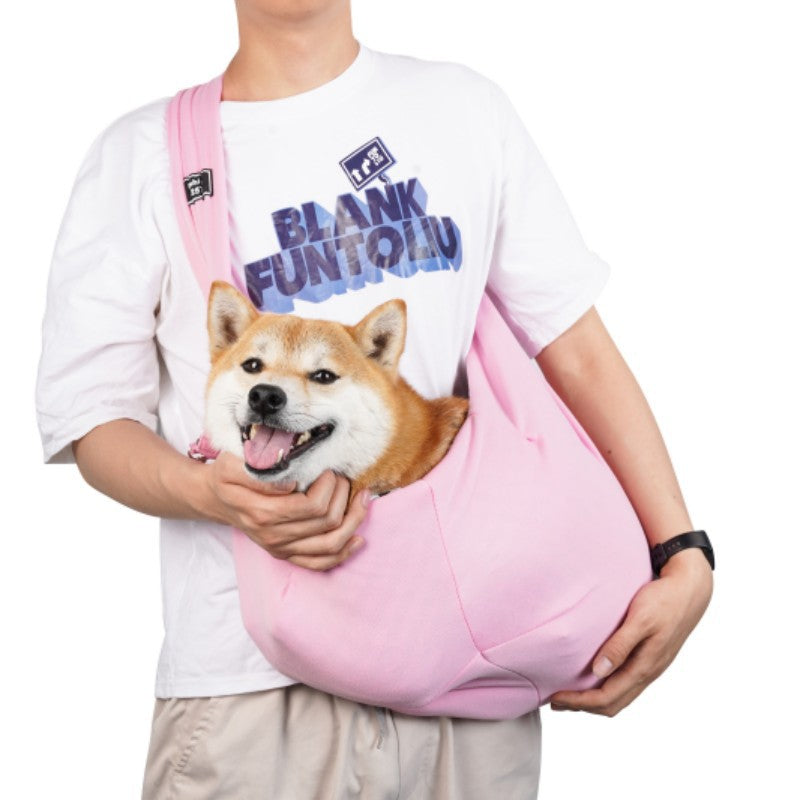 Foldable crossbody cat carrier bag in Pink Pocket Bag