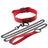 PU leather dog collar and lead set with chain detail, product image 6
