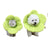 Soft sponge pet recovery collar in rainbow colours on a cat