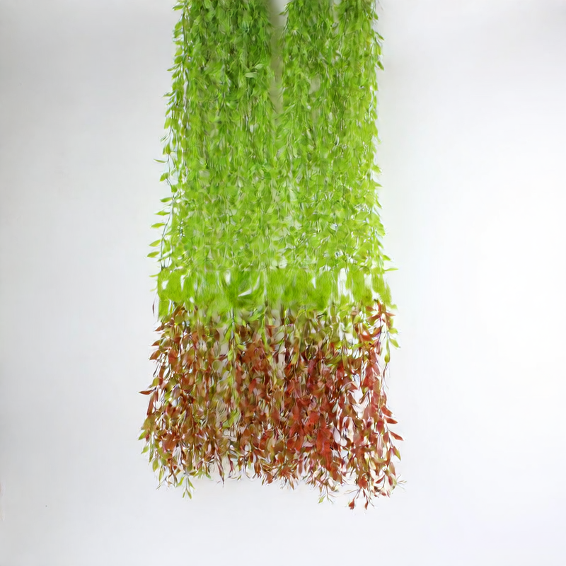 Artificial willow branch with realistic leaves, detail photo 4