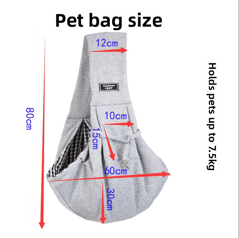 Foldable pet carrier shoulder bag for cats, close-up detail view