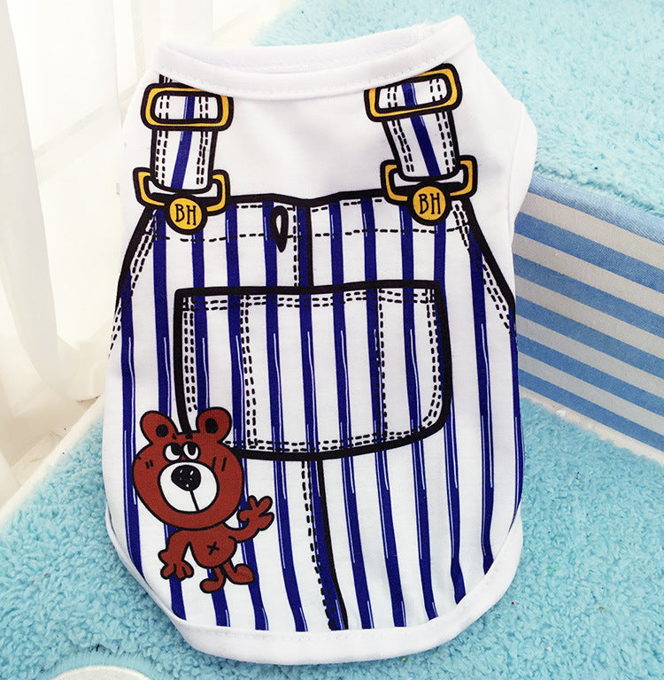 Breathable mesh summer pet vest for dogs and cats, in use with a pet
