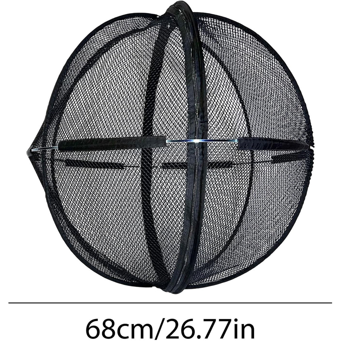 Black pop-up pet ball tent cage with mesh sides, photo 3
