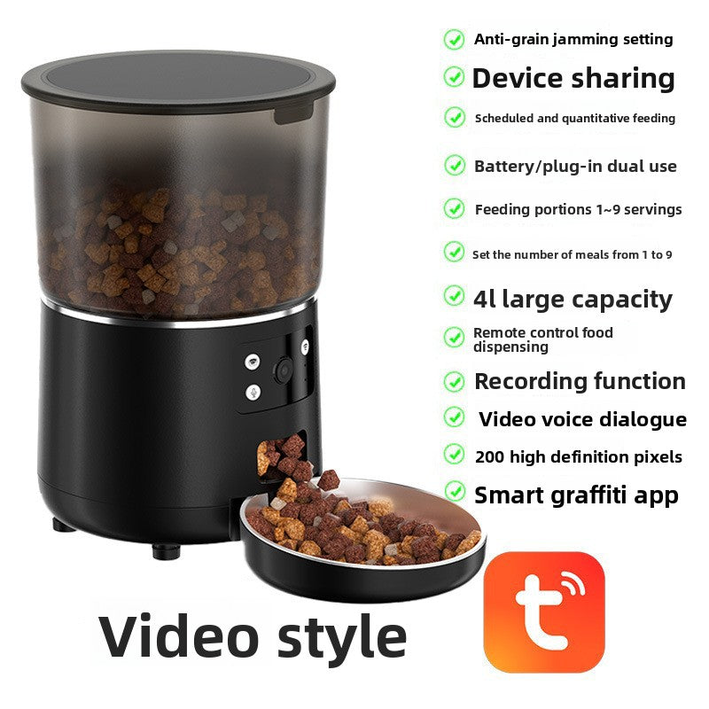 Automatic Pet Feeder with App Control and Video Monitoring