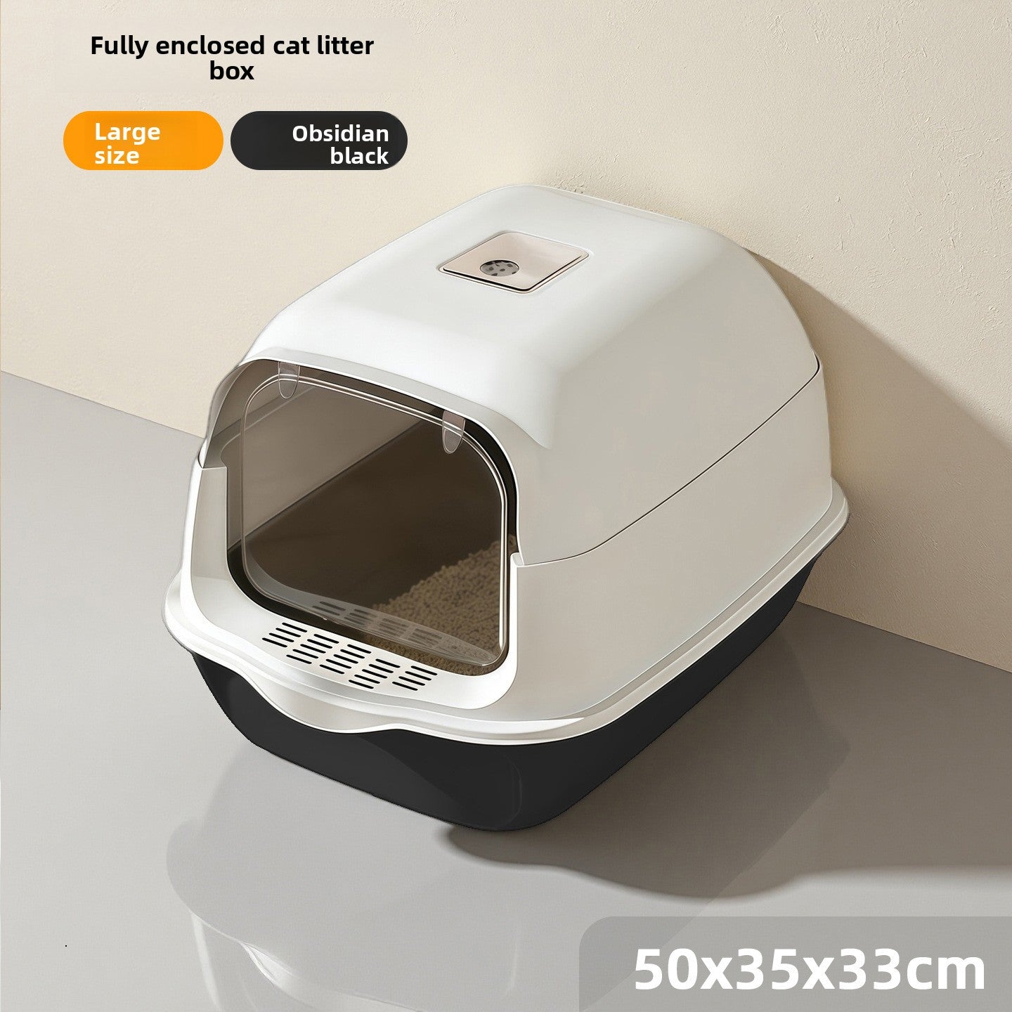 Enclosed Cat Litter Box with UV Light and Odour Control