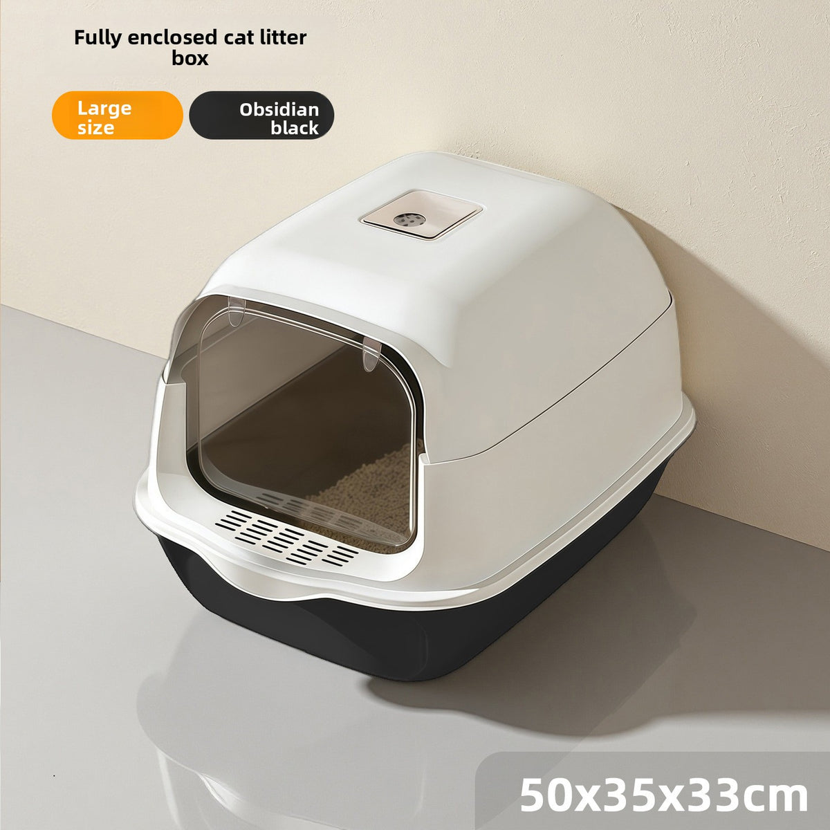Enclosed Cat Litter Box with UV Light and Odour Control