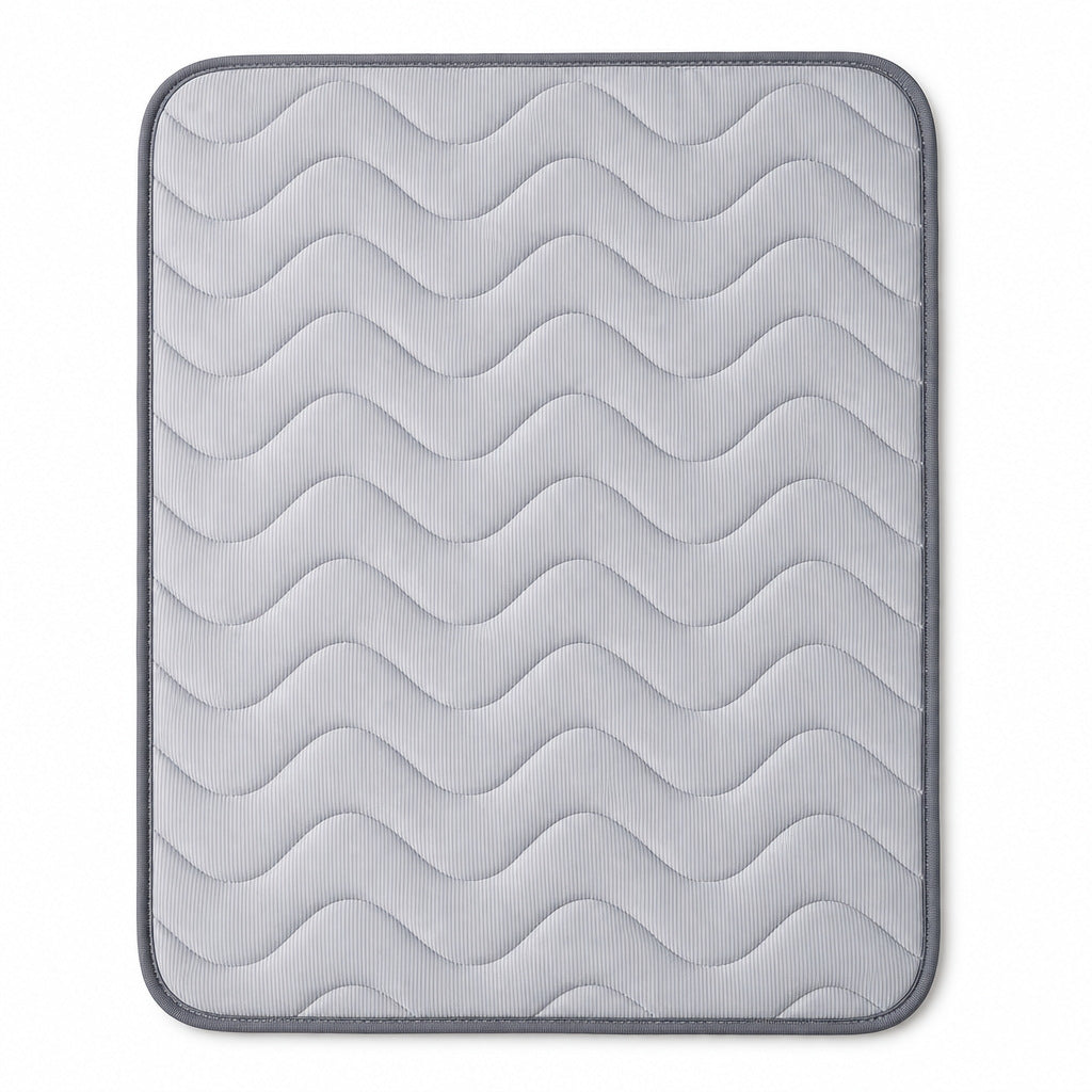 Ice silk pet cooling mat in Grey Wave, size Medium 62 x 50cm