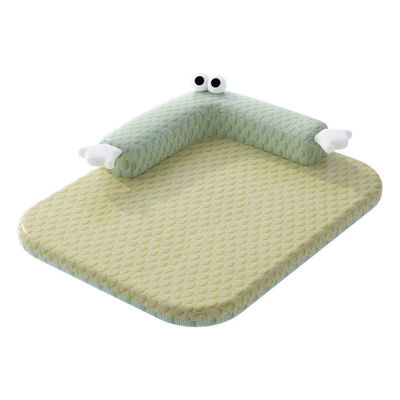 Cooling ice pad cat bed with raised edge in blue, photo 4