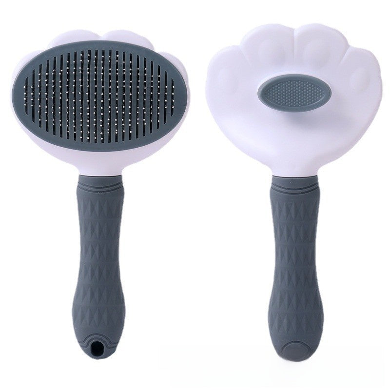 Self-Cleaning Fine-Tooth Dematting Comb for Dogs and Cats