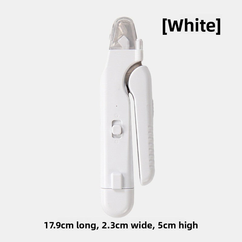 2-in-1 Rechargeable Dog Nail Clipper and Grinder with LED Light