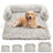 Pink long plush pet bed for cats and small dogs