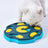 Dog puzzle slow feeder bowl in Five Point, Blue