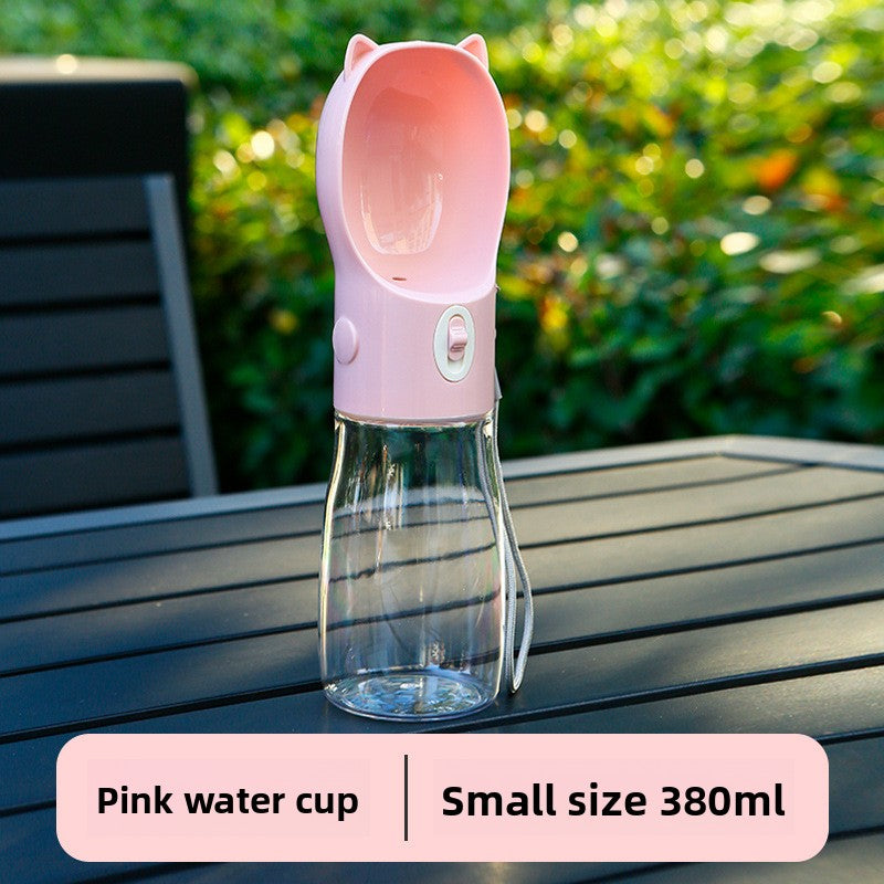 Portable Leakproof Pet Water Bottle and Feeding Cup in Several Styles, 280ml to 500ml