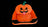 Halloween sofa bed for cats and small dogs in Pumpkin with Teeth