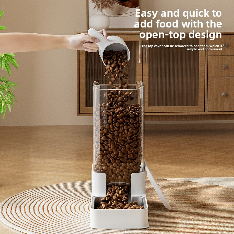 Gravity Pet Water Dispenser and Food Feeder Set for Cats and Dogs, 3.3L to 8.5L