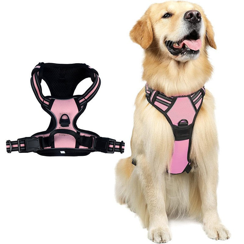Reflective nylon vest dog harness, 4 sizes available
