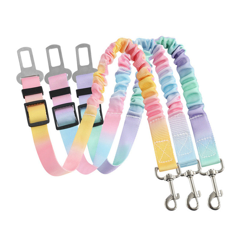 Retractable pet car seat belt for dogs and cats in 3 colour options