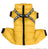Fleece lined four-leg padded dog coat in Red, material detail