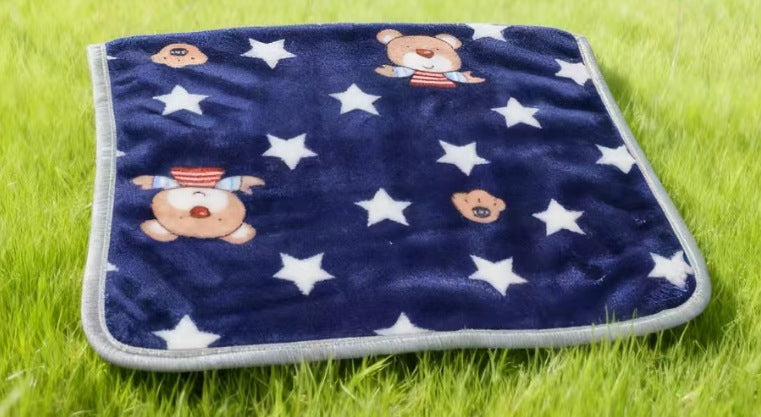 Orange check flannel blanket for dogs and cats