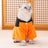 Fleece lined Halloween pumpkin dog costume, in Orange, sizes Extra Small to 2XL, image 2