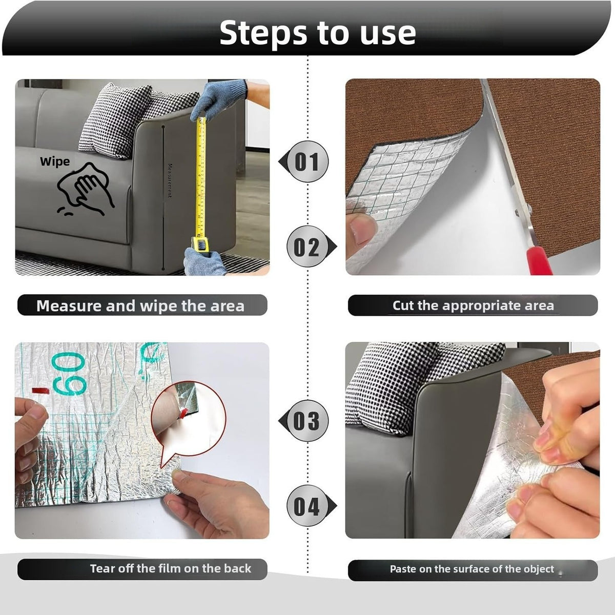 Light grey self-adhesive cat scratching mat for walls, photo 2